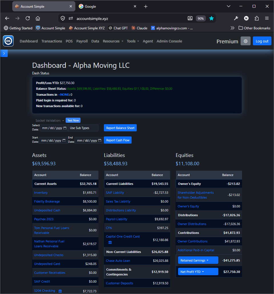 Dashboard Screenshot